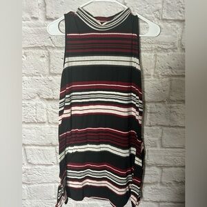 Dotted Dress Size XL Striped Women's Black White Gray‎